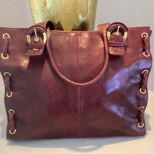 APC Vintage Burgundy Leather Tote